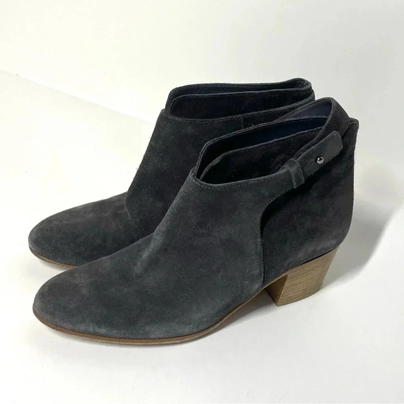 Vince Harriet Suede Gray Limestone Booties Size 7M - Picture 4 of 8